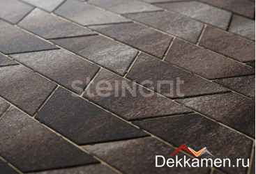 Steingot Тротуарная плитка мультиформат 60мм КОЛОРМИКС Трапеция Бурый камень (Stein Brown)