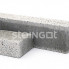  Steingot ригельный кирпич Белый (Bianco Nero), частичный прокрас 70 мм
