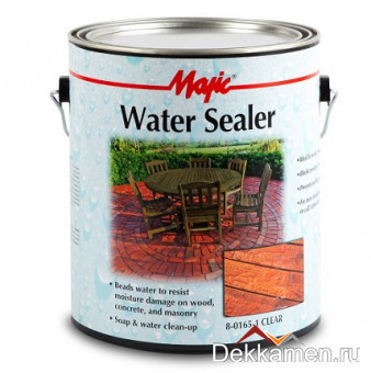  MAJIC WATER SEALER Прозрачная водоотталкивающая пропитка по дереву, камню и бетону, 0,946л